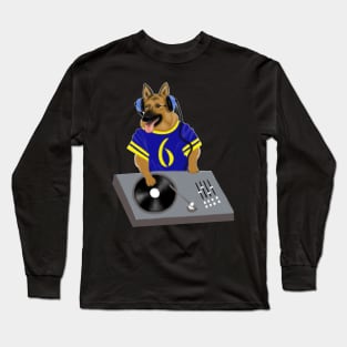 Dog DJ Party Music Lovers Funny Gift Long Sleeve T-Shirt